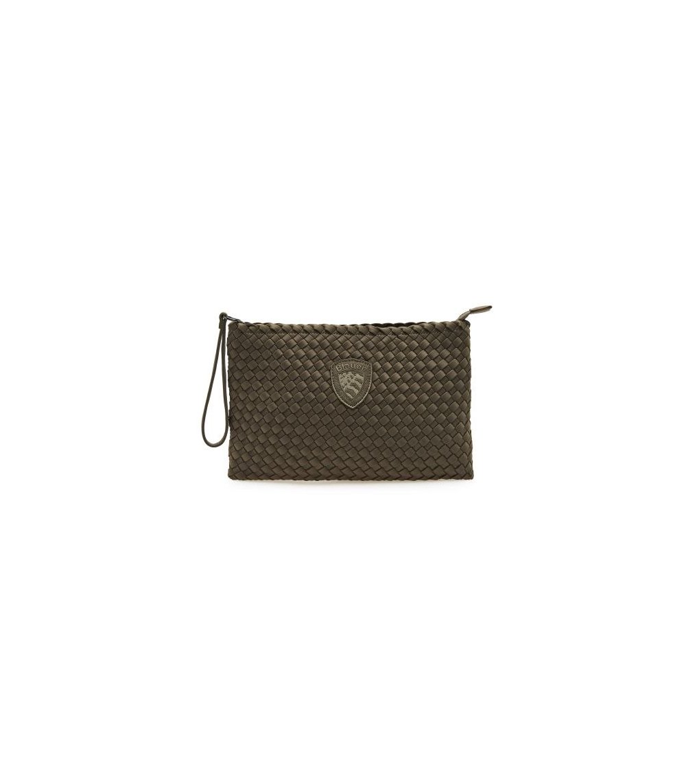 Blauer bolsa de hombro trenzada