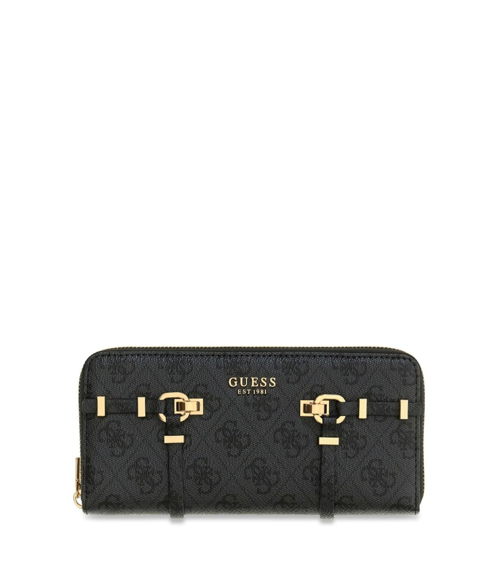 Guess zip around wallet logo
