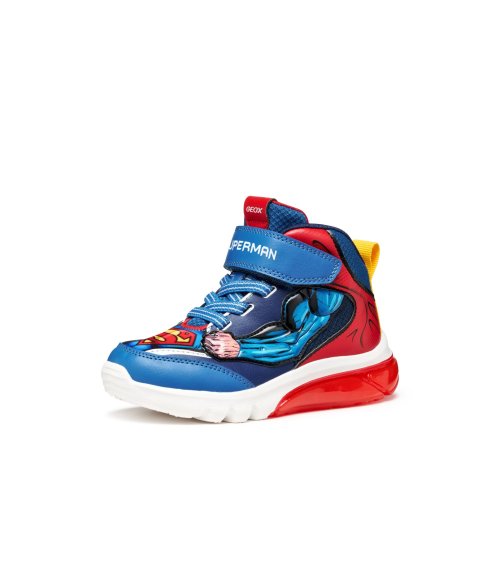 High sneakers Geox with strap and laces