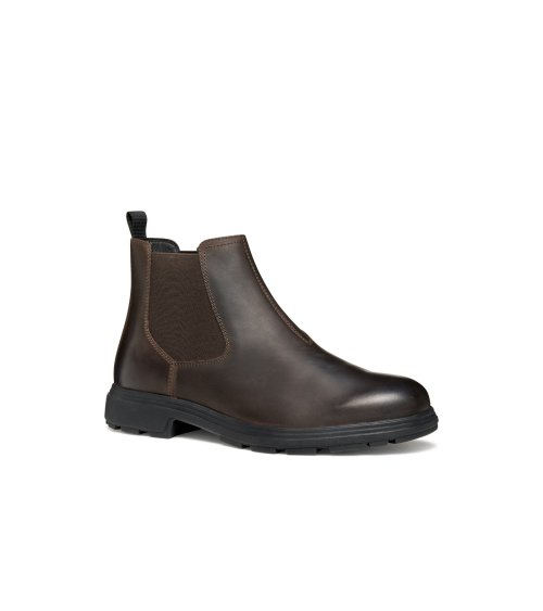 Geox leather ankle boots with side elastic