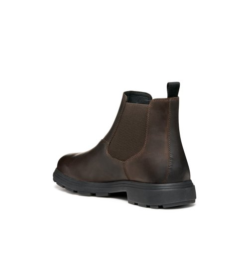 Geox Lederstiefeletten mit elastischen Einsätzen