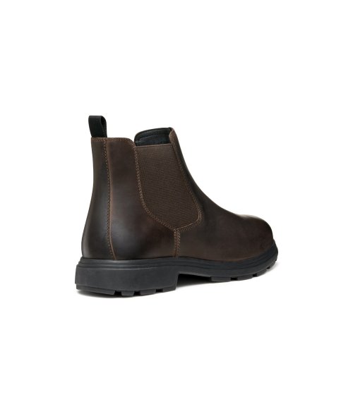 Geox stivaletti in pelle con elastico laterale