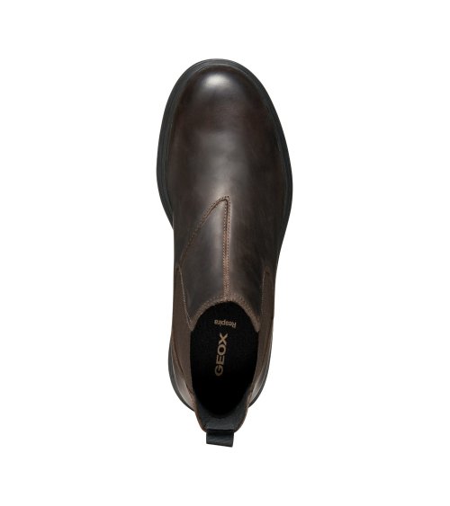Geox stivaletti in pelle con elastico laterale