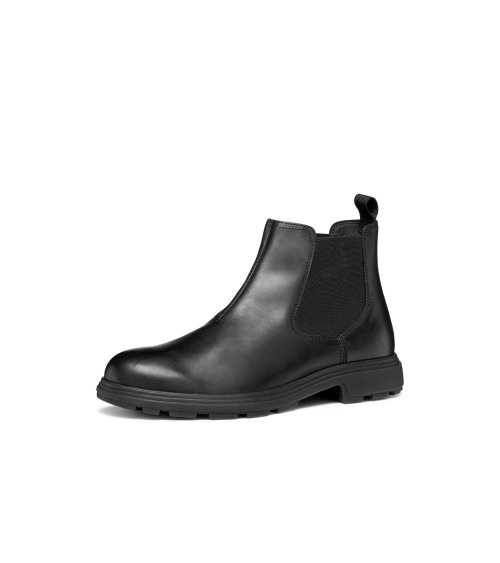 Geox Lederstiefeletten mit elastischen Einsätzen