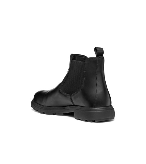 Geox stivaletti in pelle con elastico laterale