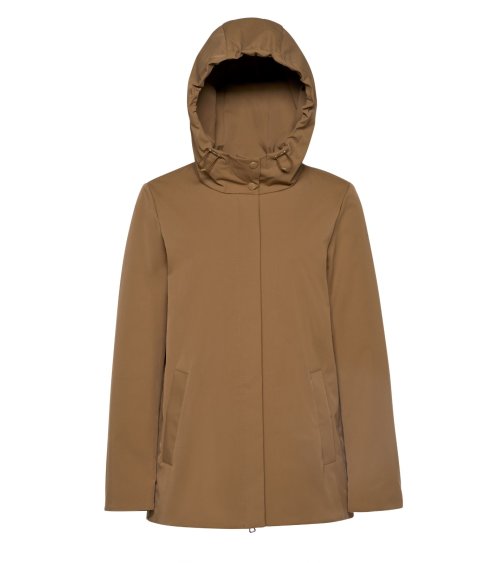 Geox coat with hood and front zip