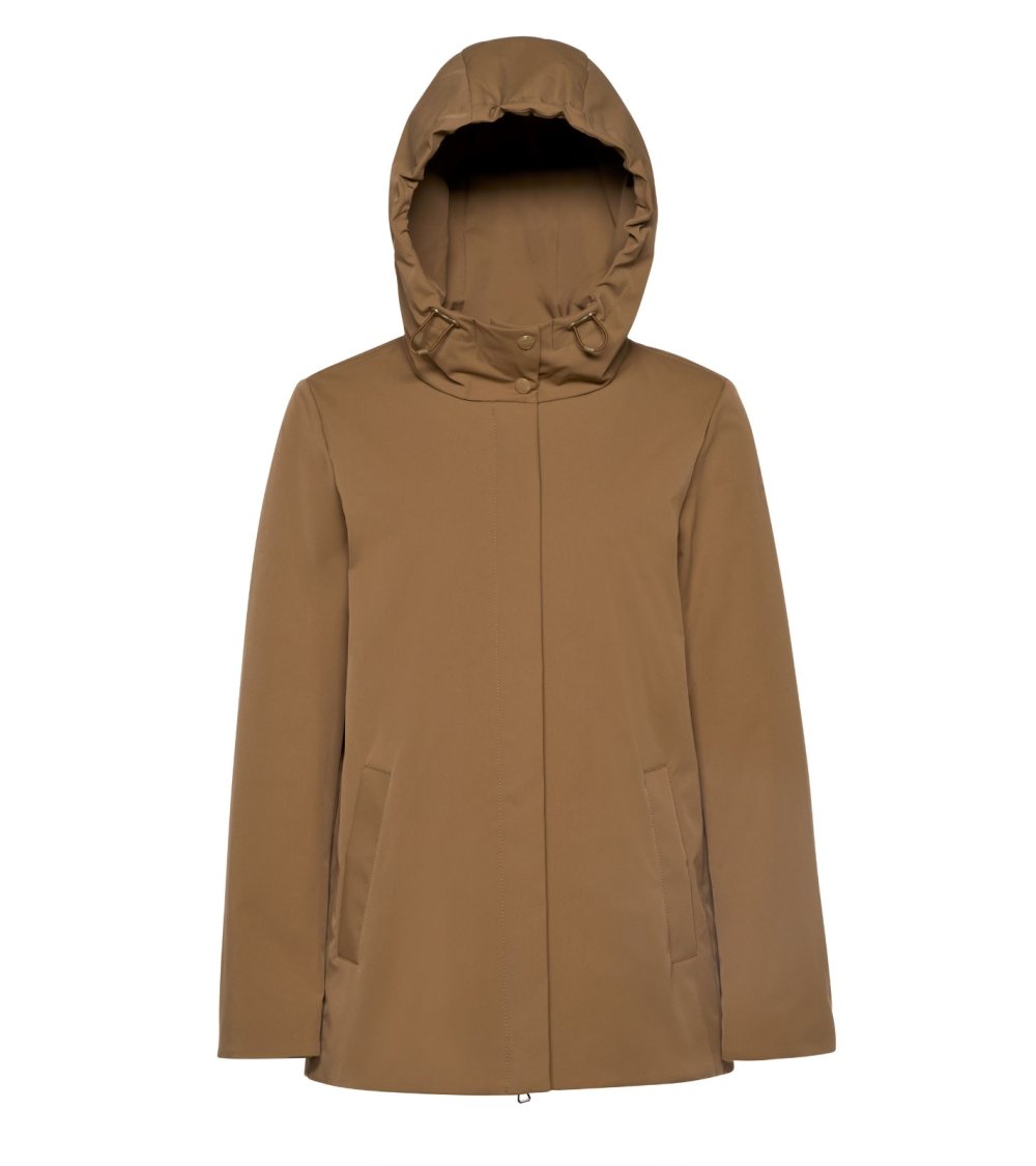 Geox coat with hood and front zip