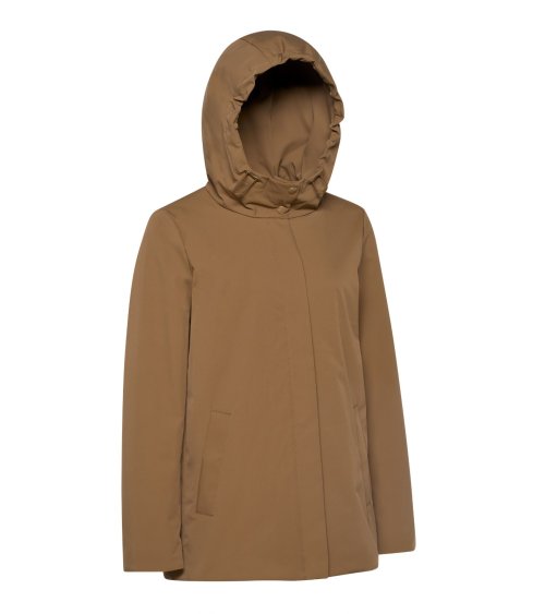 Cappotto Geox con cappuccio e zip frontale