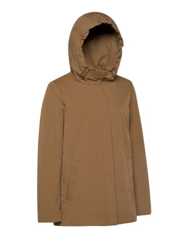 Cappotto Geox con cappuccio e zip frontale
