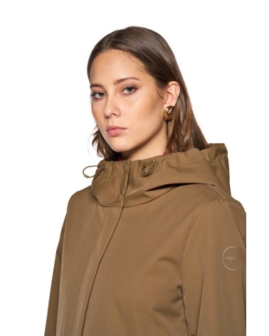 Geox coat with hood and front zip
