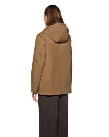 Cappotto Geox con cappuccio e zip frontale