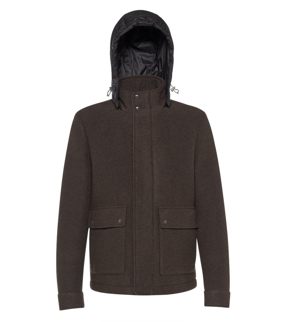 Geox cappotto con cappuccio e bottoni