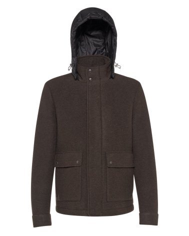 Geox cappotto con cappuccio e bottoni