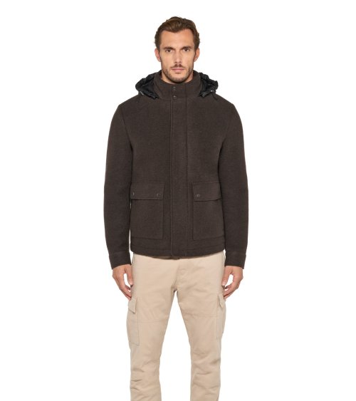 Geox coat with hood and buttons