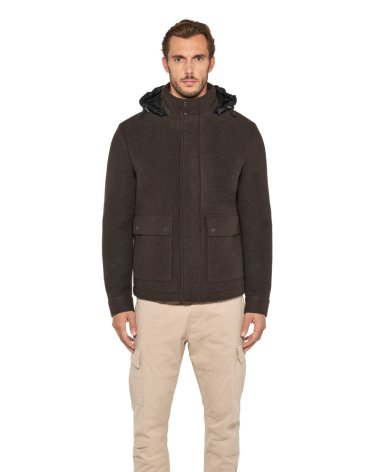 Geox cappotto con cappuccio e bottoni