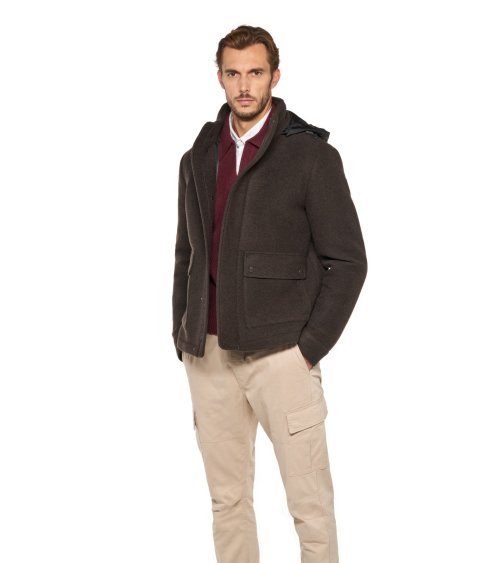Geox manteau avec capuche et boutons