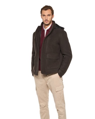 Geox cappotto con cappuccio e bottoni