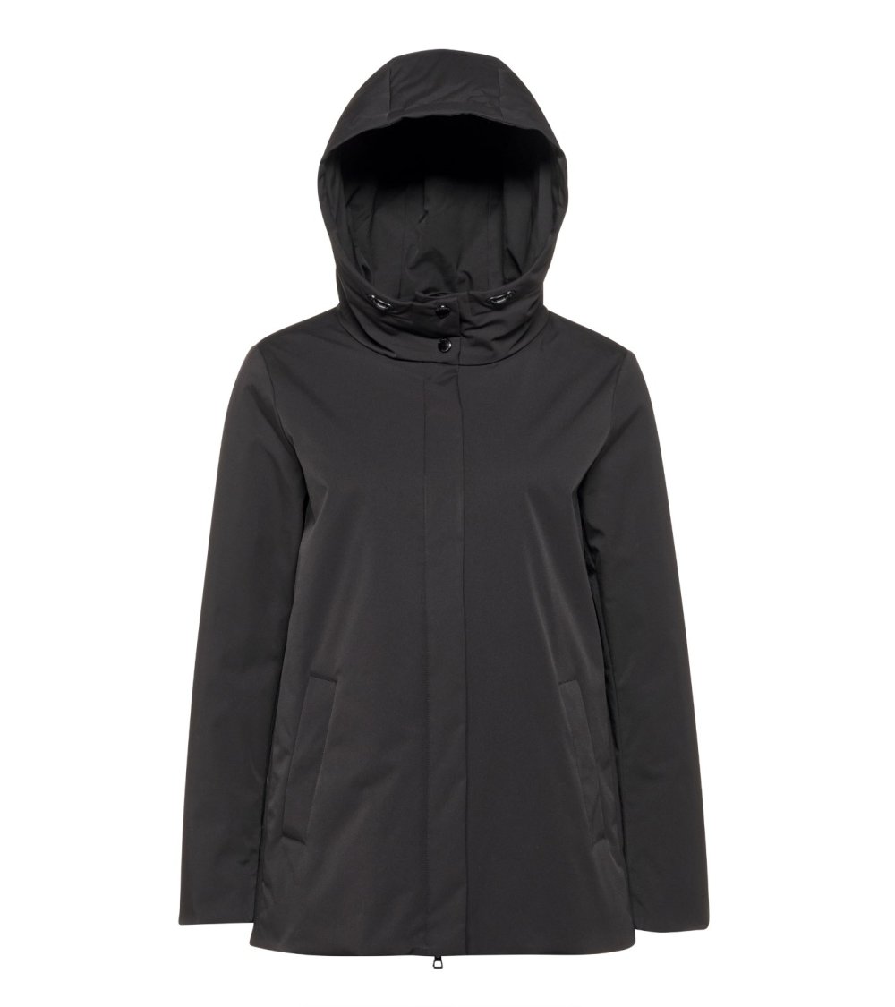 Manteau Geox avec capuche et fermeture éclair frontale