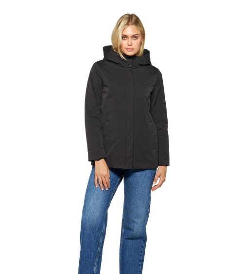 Manteau Geox avec capuche et fermeture éclair frontale
