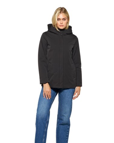 Cappotto Geox con cappuccio e zip frontale