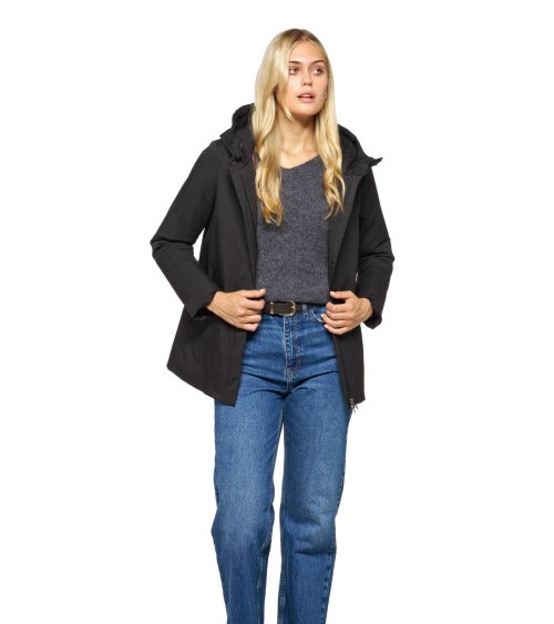 Cappotto Geox con cappuccio e zip frontale