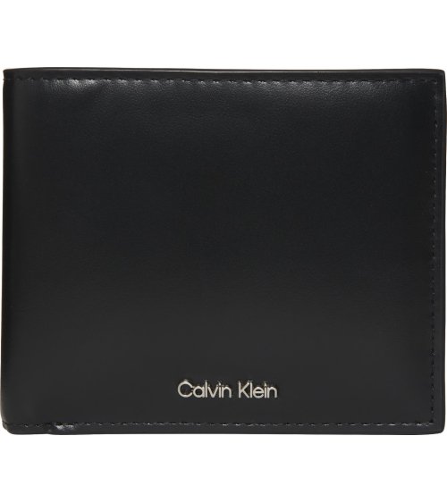 Calvin Klein billetera delgada de piel