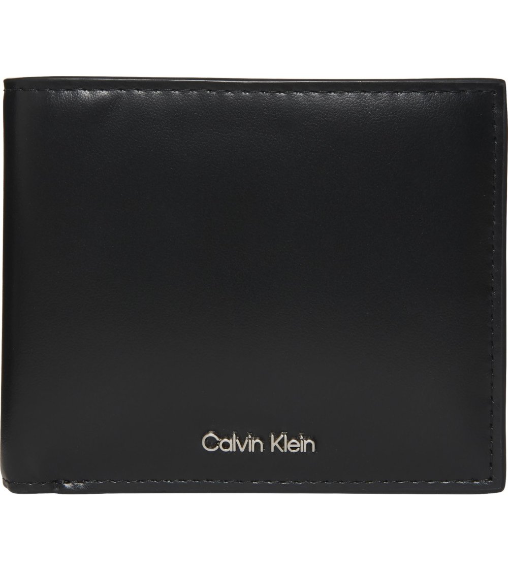 Calvin Klein billetera delgada de piel