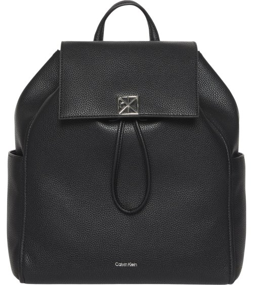 Calvin Klein Emblem leather effect backpack