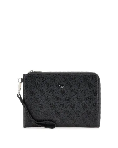 Guess clutch with handle and zip closure