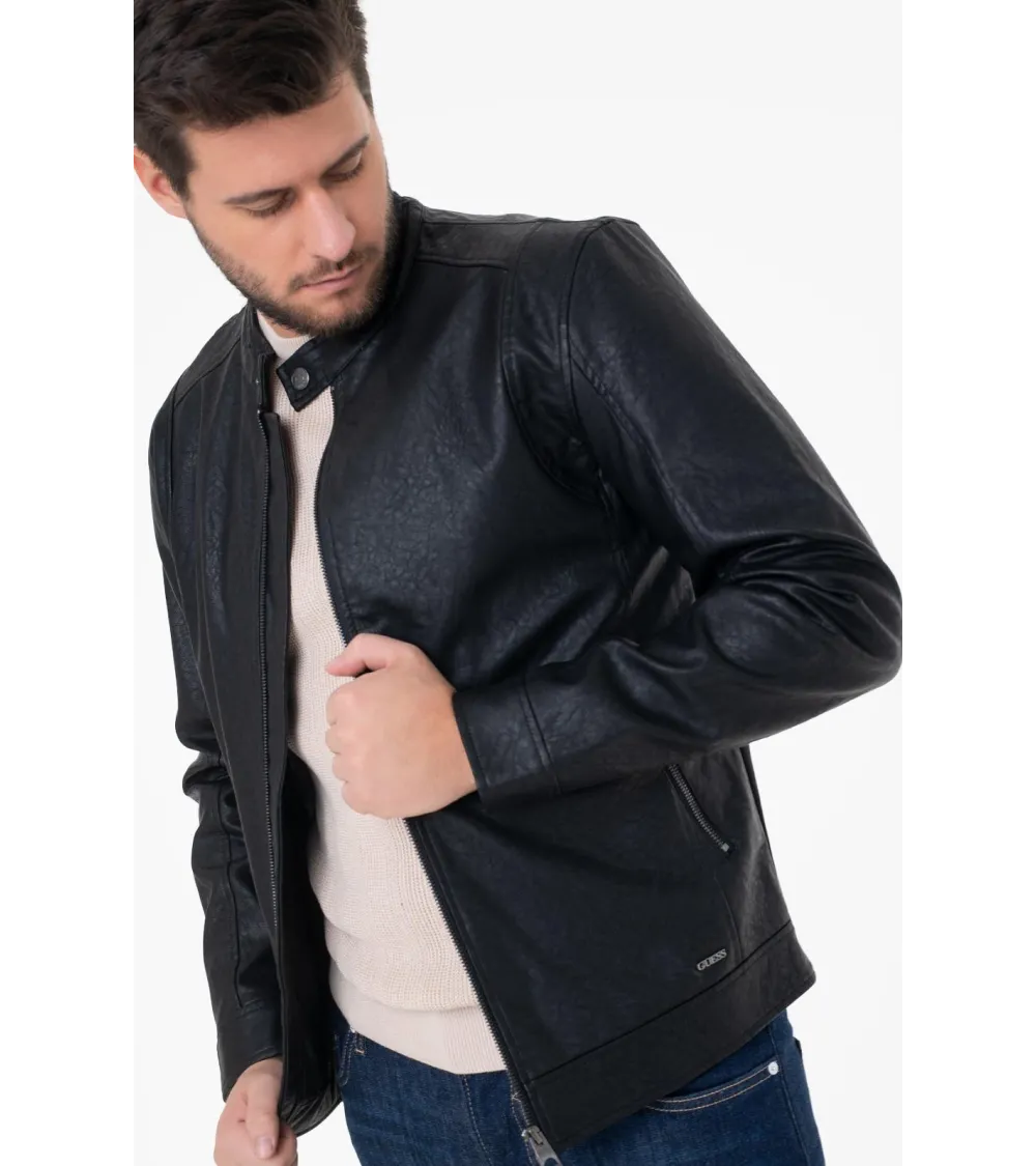 Faux leather coat Guess
