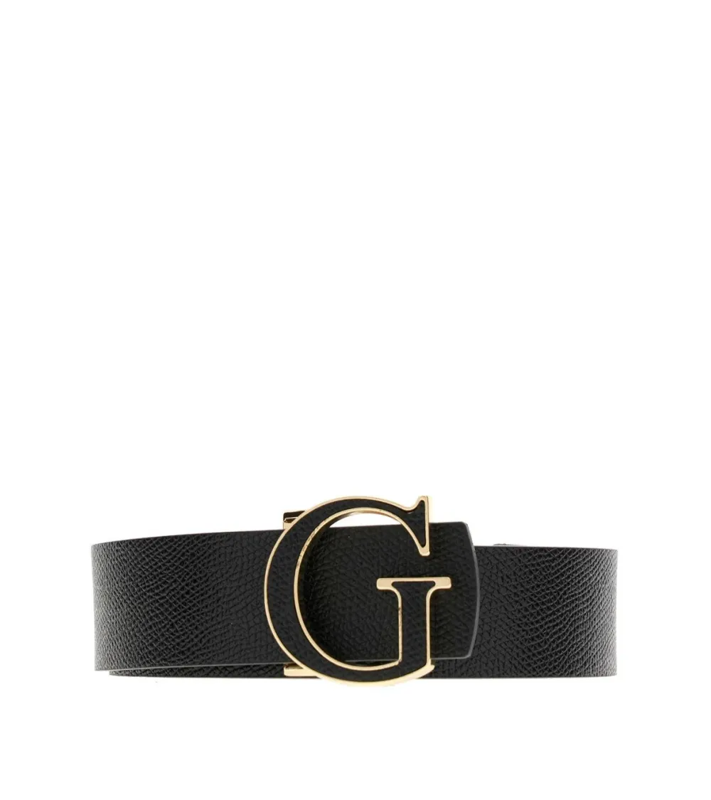 Guess belt with logo buckle in synthetic material