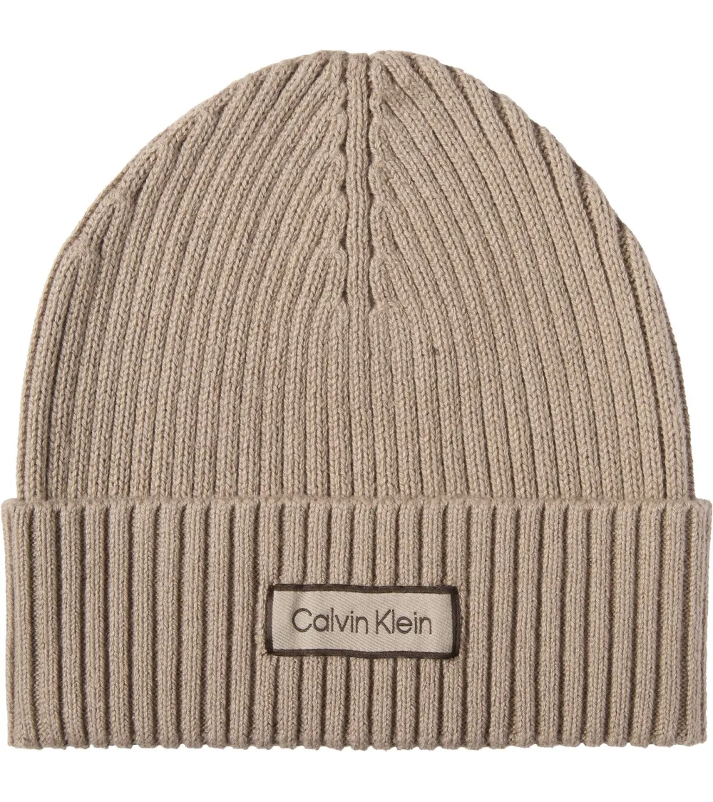 Calvin Klein bonnet en maille côtelée