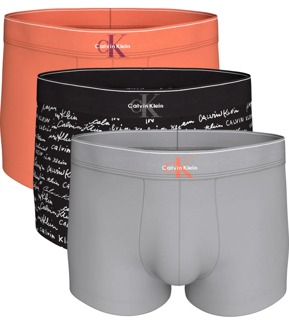 Calvin Klein Graphic Monogram Cotton Stretch Bóxers Pack de 3 | Fuix