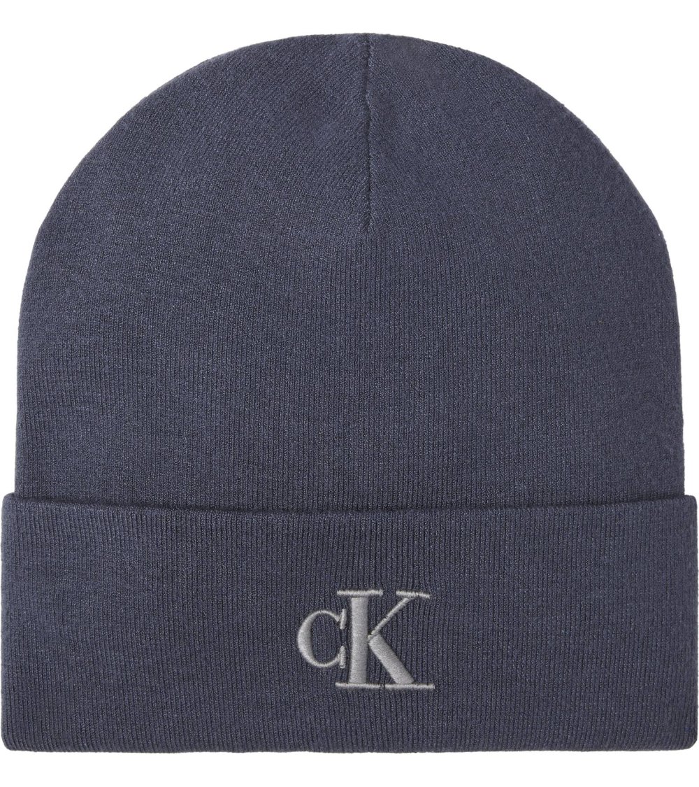 Calvin Klein Strickmütze mit gesticktem Logo