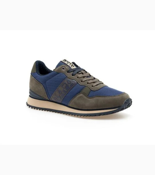 Napapijri hohe Sneakers aus Stoff und Wildleder