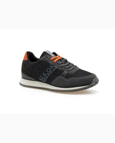 Napapijri hohe Sneakers aus Stoff und Wildleder