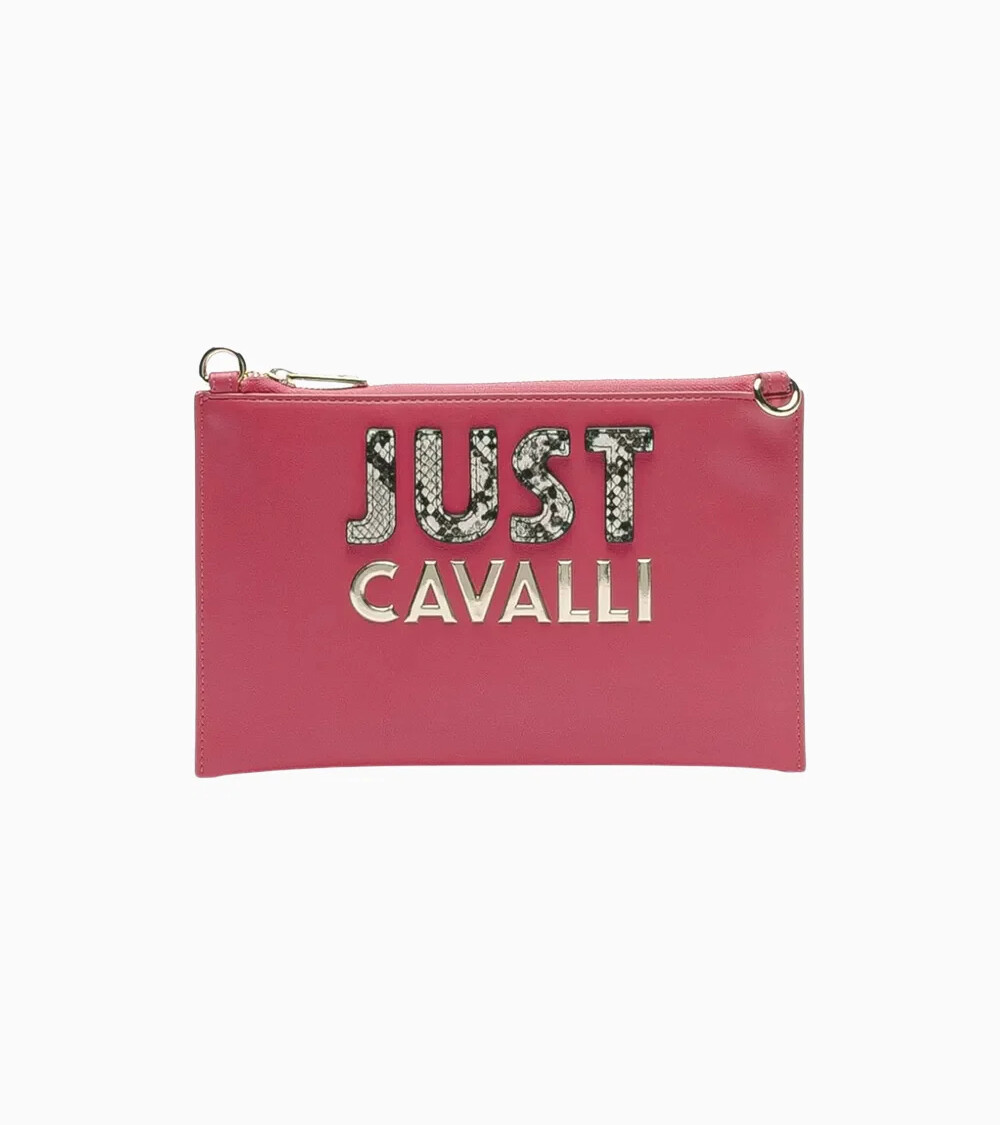 Pochette Just Cavalli con zip e logo