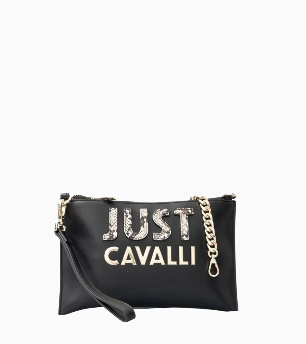 Pochette Just Cavalli con zip e logo