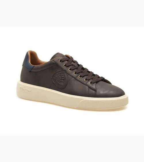 Blauer sneakers basses lacets