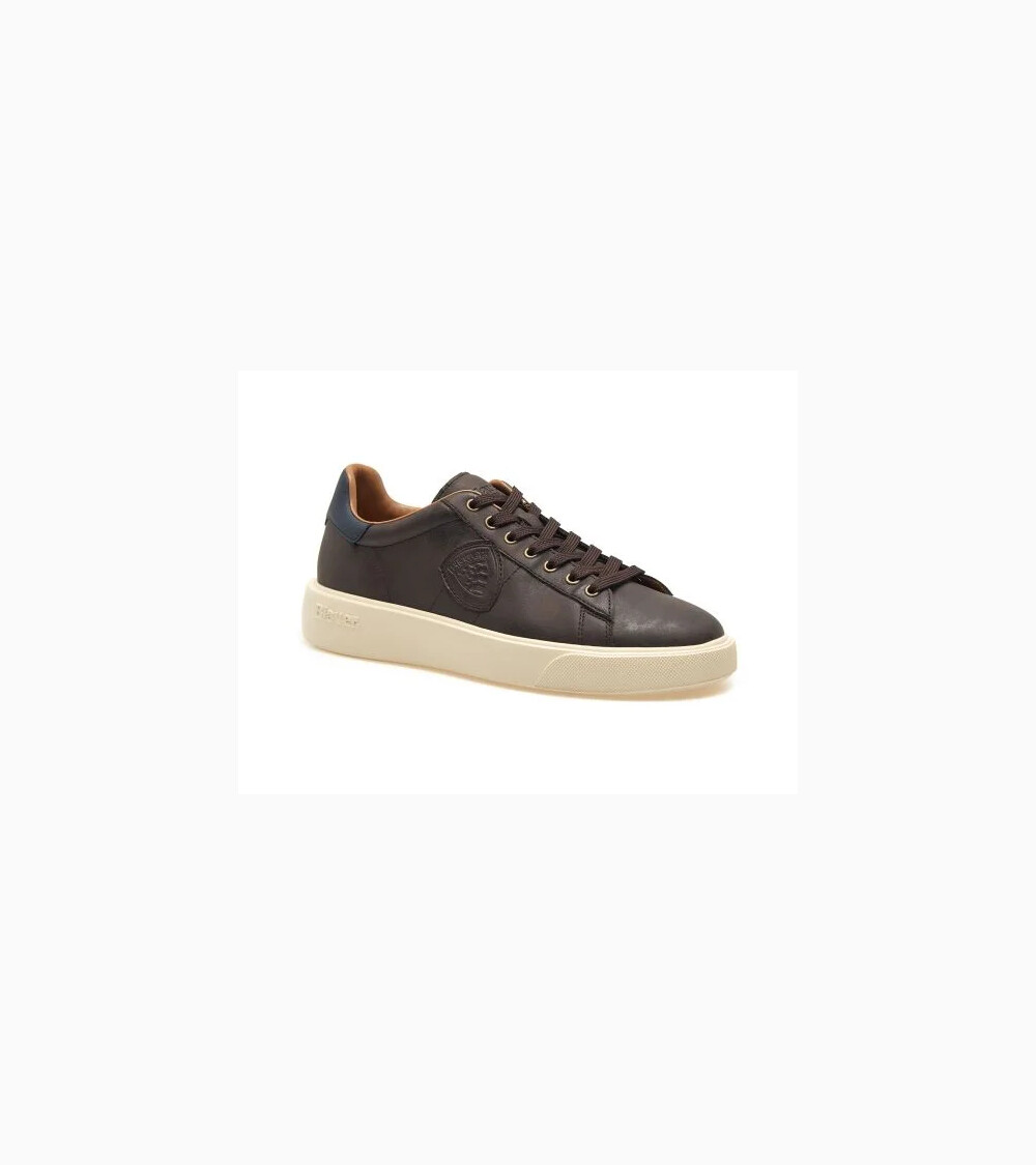 Blauer sneakers basses lacets