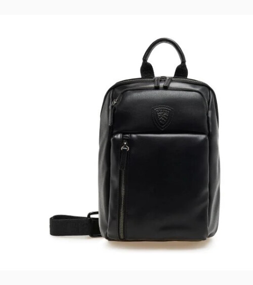 Zaino in pelle Blauer con tasca frontale