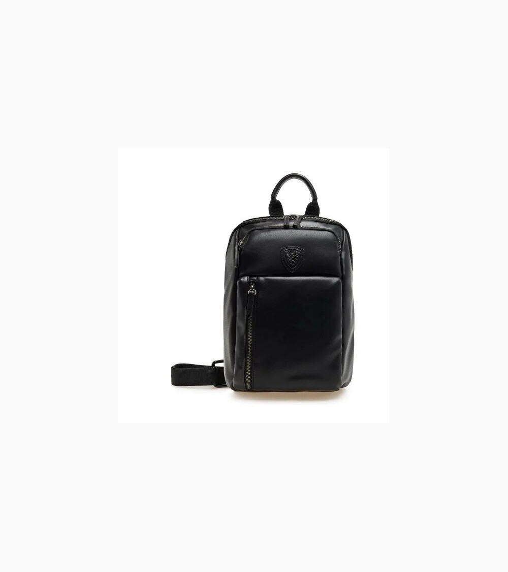 Sac à dos en cuir Blauer avec poche frontale