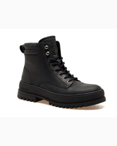 Blauer Hohe Schnürstiefel