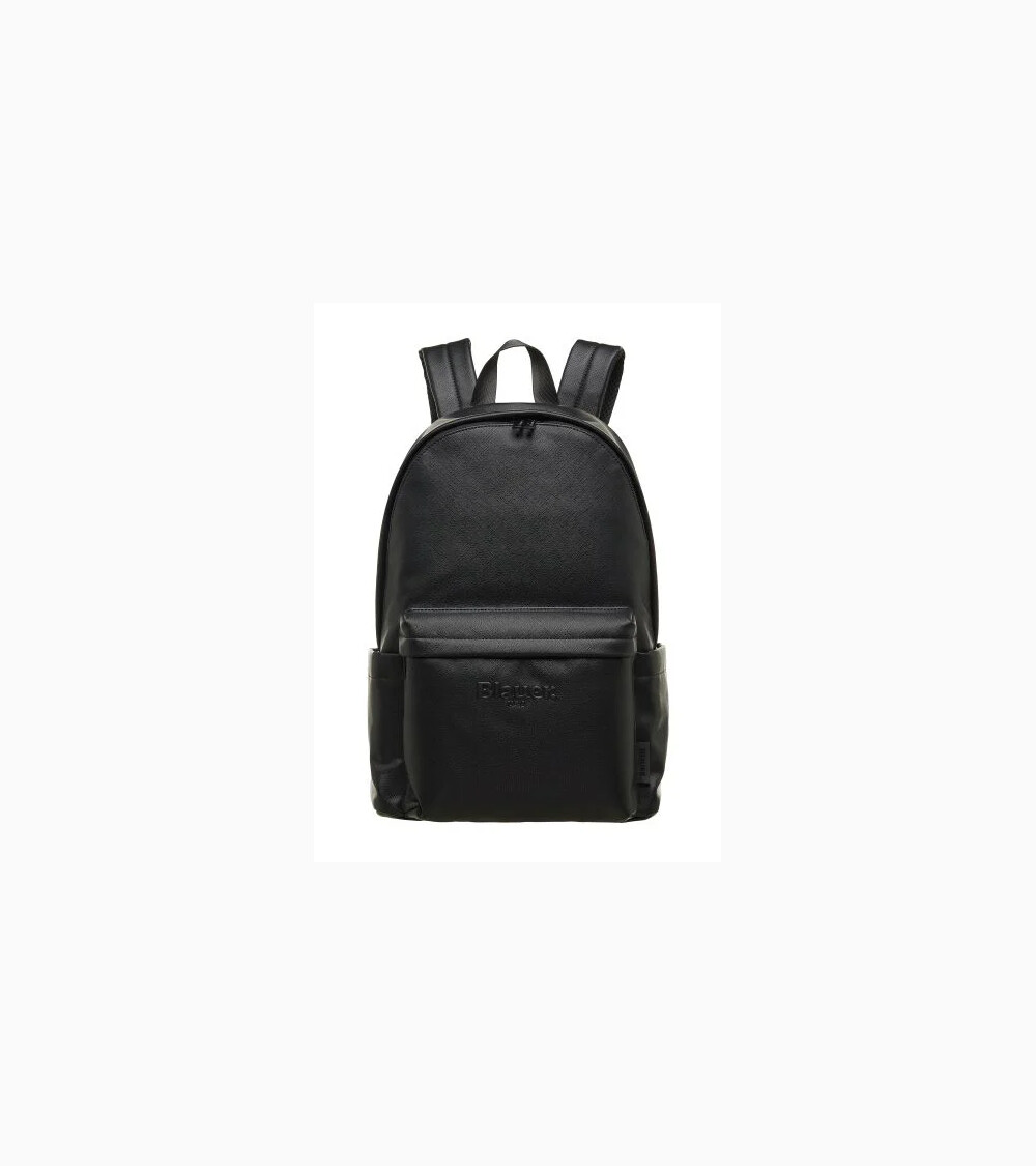 Blauer sac à dos simili cuir avec poche avant