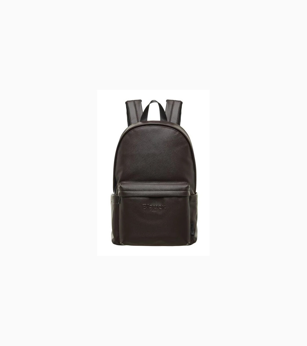 Blauer faux leather backpack with front pocket