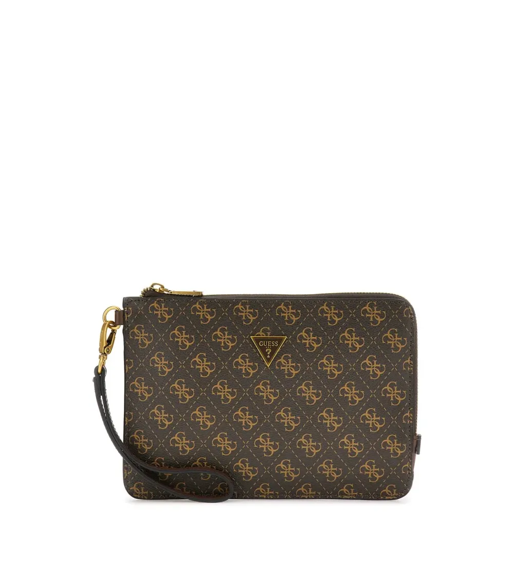 Guess pochette monogram avec zip