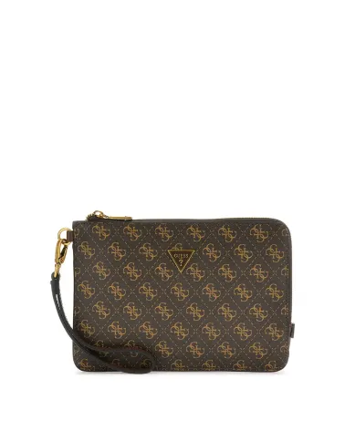 Guess Monogram Clutch mit Reißverschluss