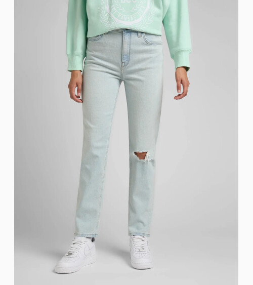 Jeans Lee dritti con strappo