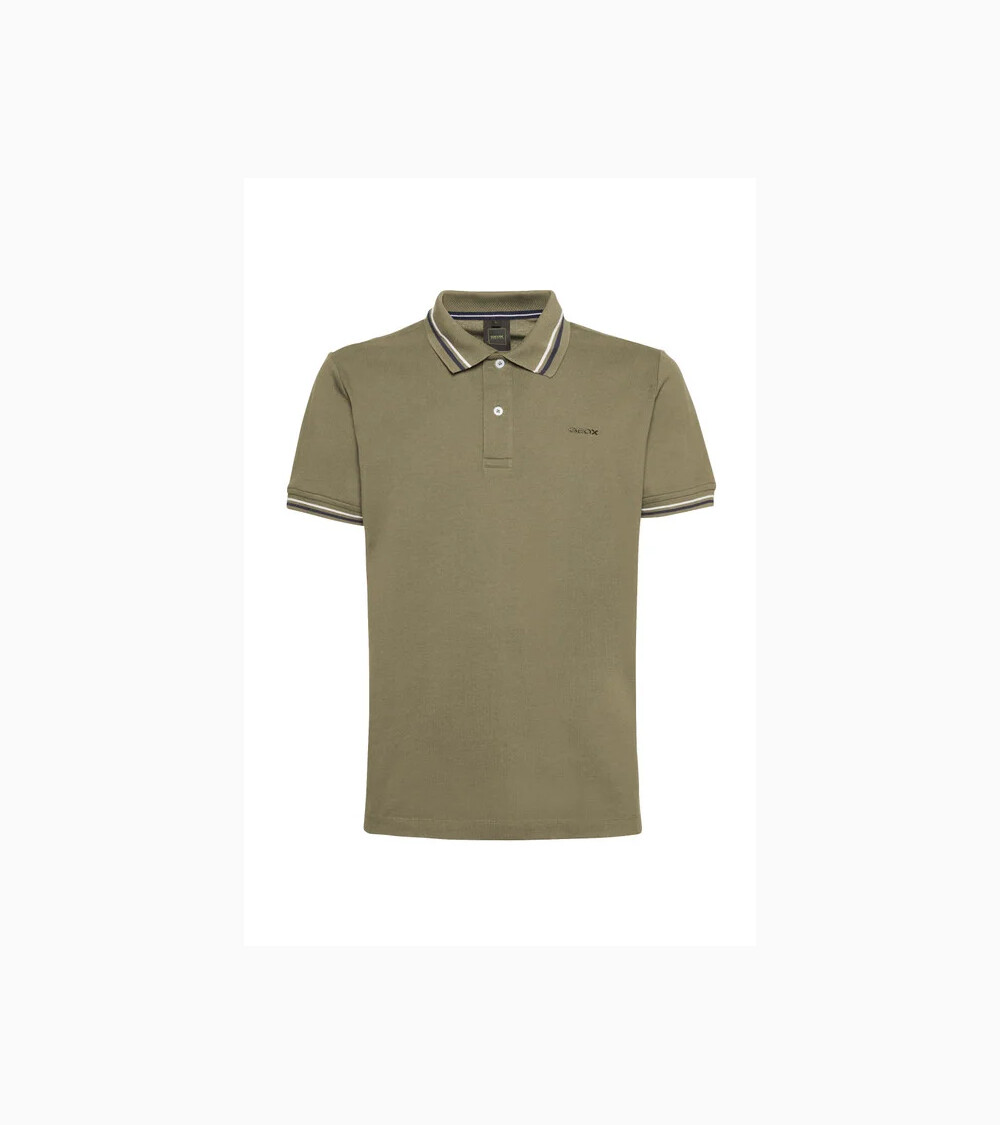 Geox polo con colletto e bordi a contrasto