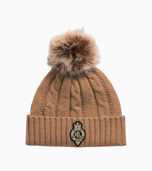 Ralph Lauren gorra trenzada con pompom